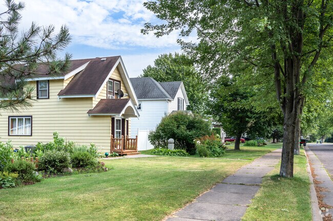 There are many older wood framed homes in the Irving neighborhood.