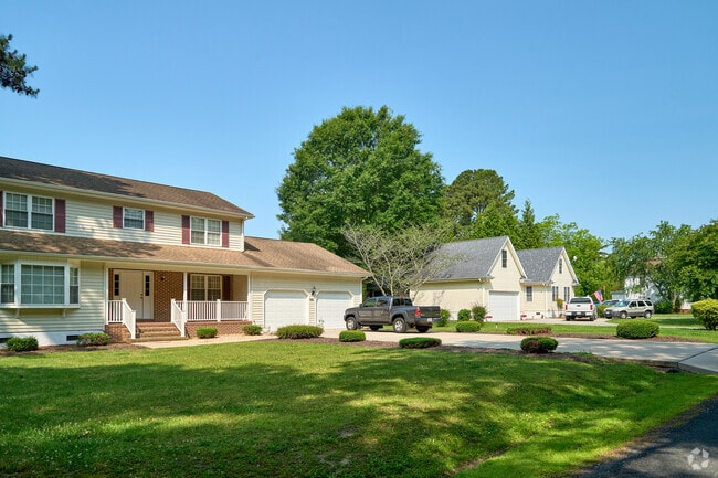 Neighborhoods in Onley tend to have ample-sized yards and mature trees.
