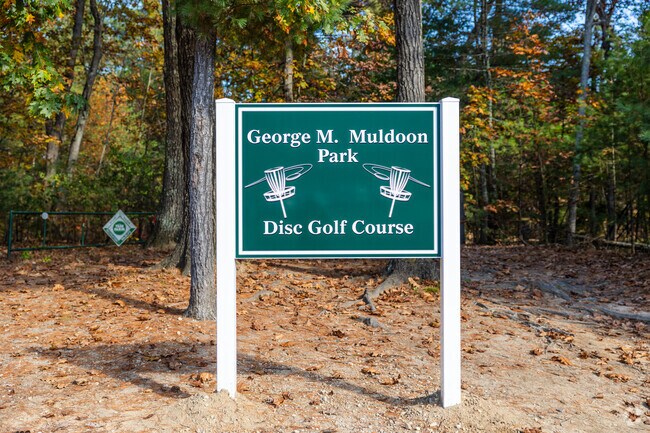 Muldoon Disc Golf Course is located at George M Muldoon Park in Pelham.