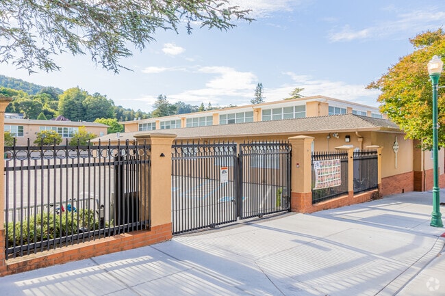 The gate to St. Patrick School parking.
