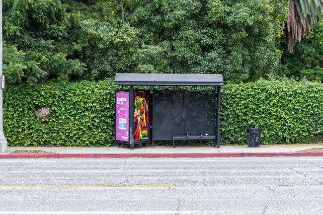 East Colorado Boulevard is also lined with multiple Pasadena Transit bus stops.