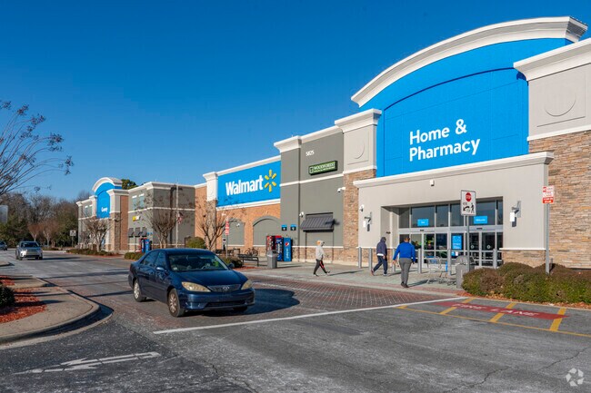 Walmart and other Big Box retailers are easily found in Mallard Creek-Withrow Downs.
