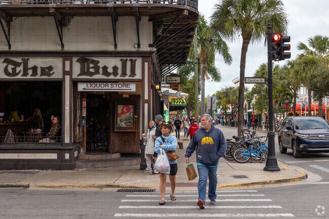 The famous Duval Street where most of the action happening during night time in Key West.