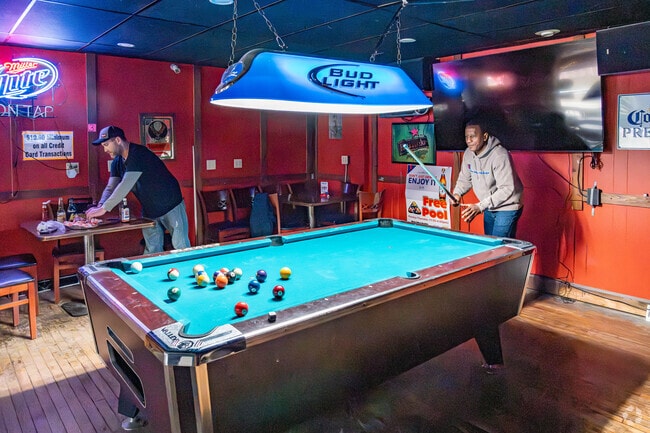 Dine and play pool at the Towpath Cabin in Amherst Heights-Clearview.
