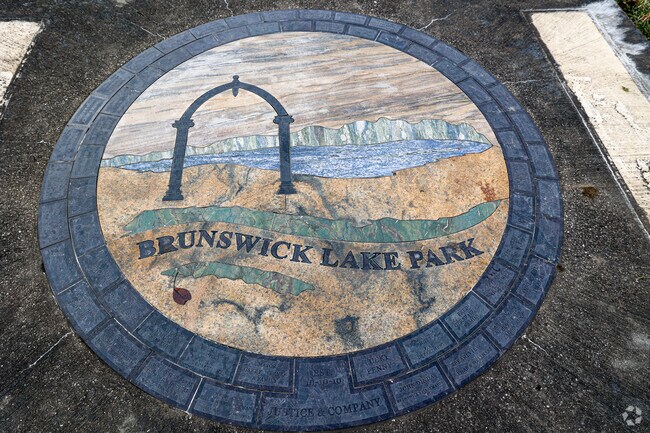 Brunswick Lake Park offers walking trails and fishing spots, in Brunswick.