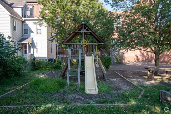Playground area at Bridgeport Hope School in the South End neighborhood.