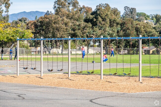 Del Cerro Elementary School has swings for students to use.