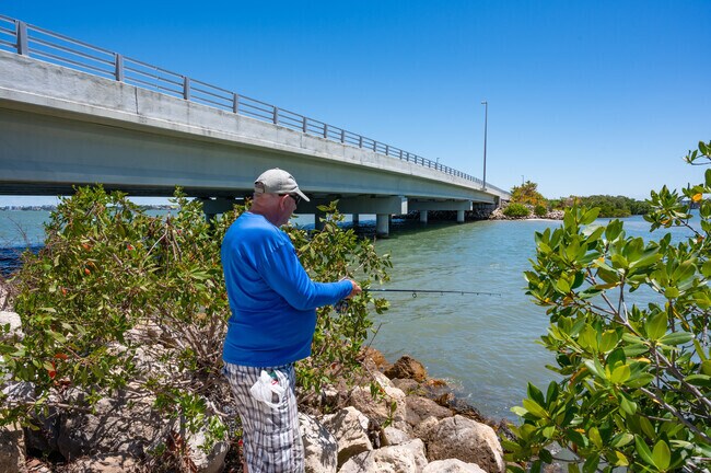 Locals know all the fishing spots around Belleair Bridge.