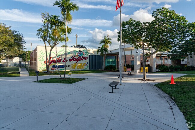 The main entrance to South Miami K8 Center.