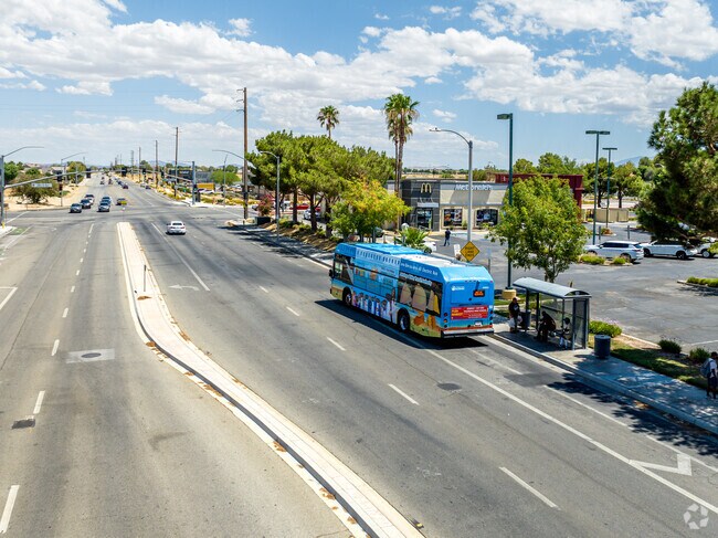 An all-electric powered bus transports commuters in East Lancaster.