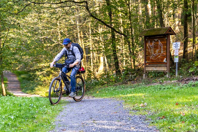 Take your bike out and ride the trails of Stackhouse Park.