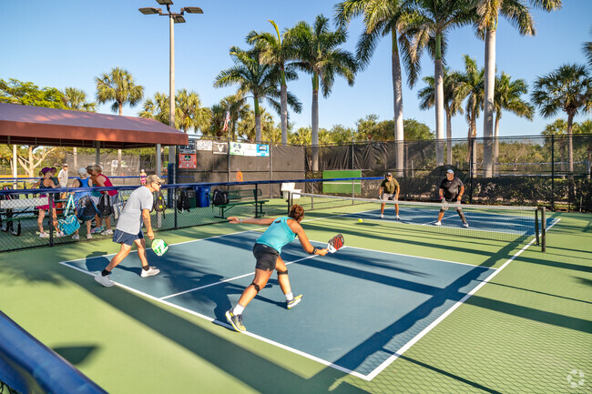 Pickleball is a crowd favorite activity in the Bella Terra neighborhood.