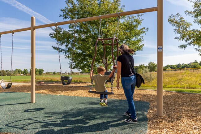 Bring your kids to the swing set at Big Dry Creek Park.
