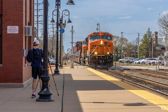 Train enthusiasts can head to the local Metra Station for some photography.