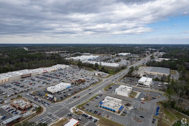 Large retailers line the sides of Highway 84 in Hinesville.