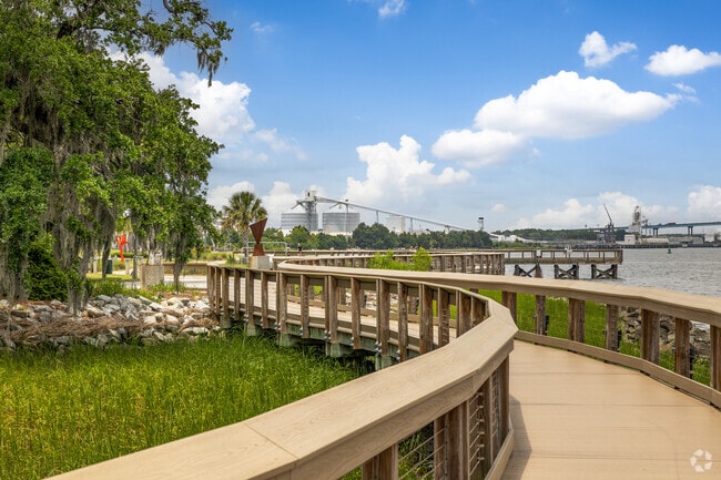 Have a nice walk along the Cooper River at Riverfront Park near Bennett.