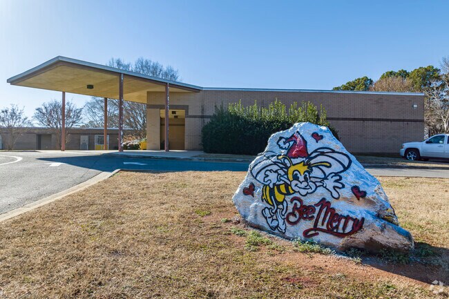 Jefferson Elementary School boulder.