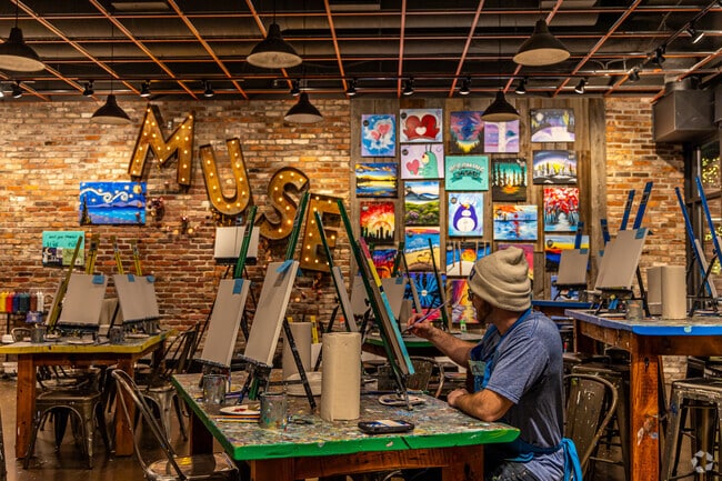 Enjoy paint night at Muse Paint Bar in Oakdale.