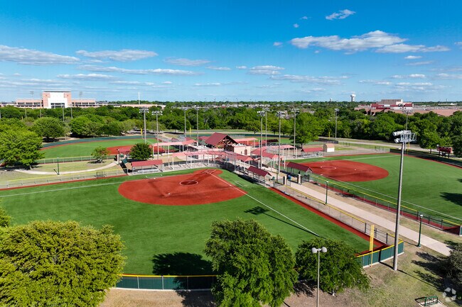The Allen Station Park in Allen has two baseball diamonds.
