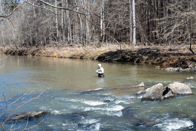 The Eno River offers Rougemont residents an opportunity to do some fly fishing and possibly catch dinner.