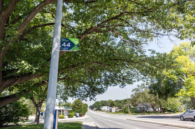Public transportation options are found on O Street near Hartley.