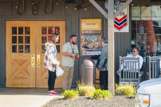 It's always nice to run into people you know at Cracker Barrel.