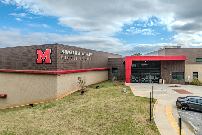 McNair Middle School serves children from 6th to 8th grade.