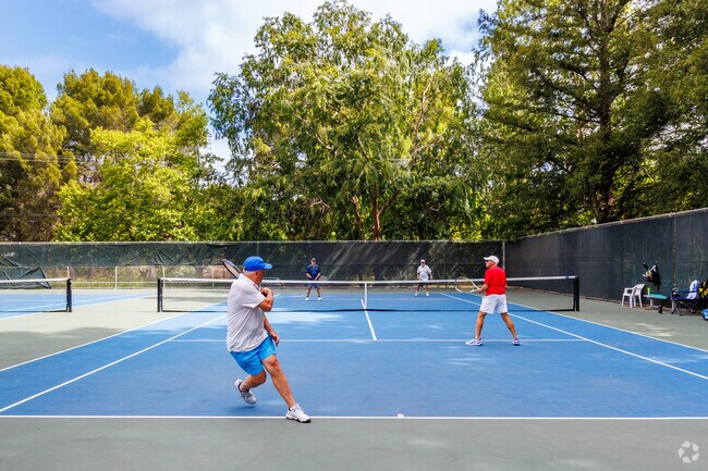 Tennis lovers stay active on the well-kept courts at Walnut Creek’s Larkey Park.
