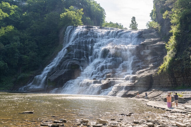 Ithaca Falls is a stunning waterfall with a 150-foot drop.