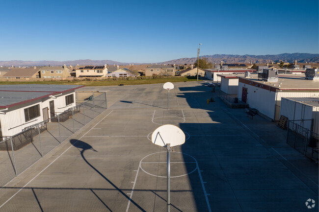 Basketball courts are available to those who want to play a game at Canyon Ridge High School.