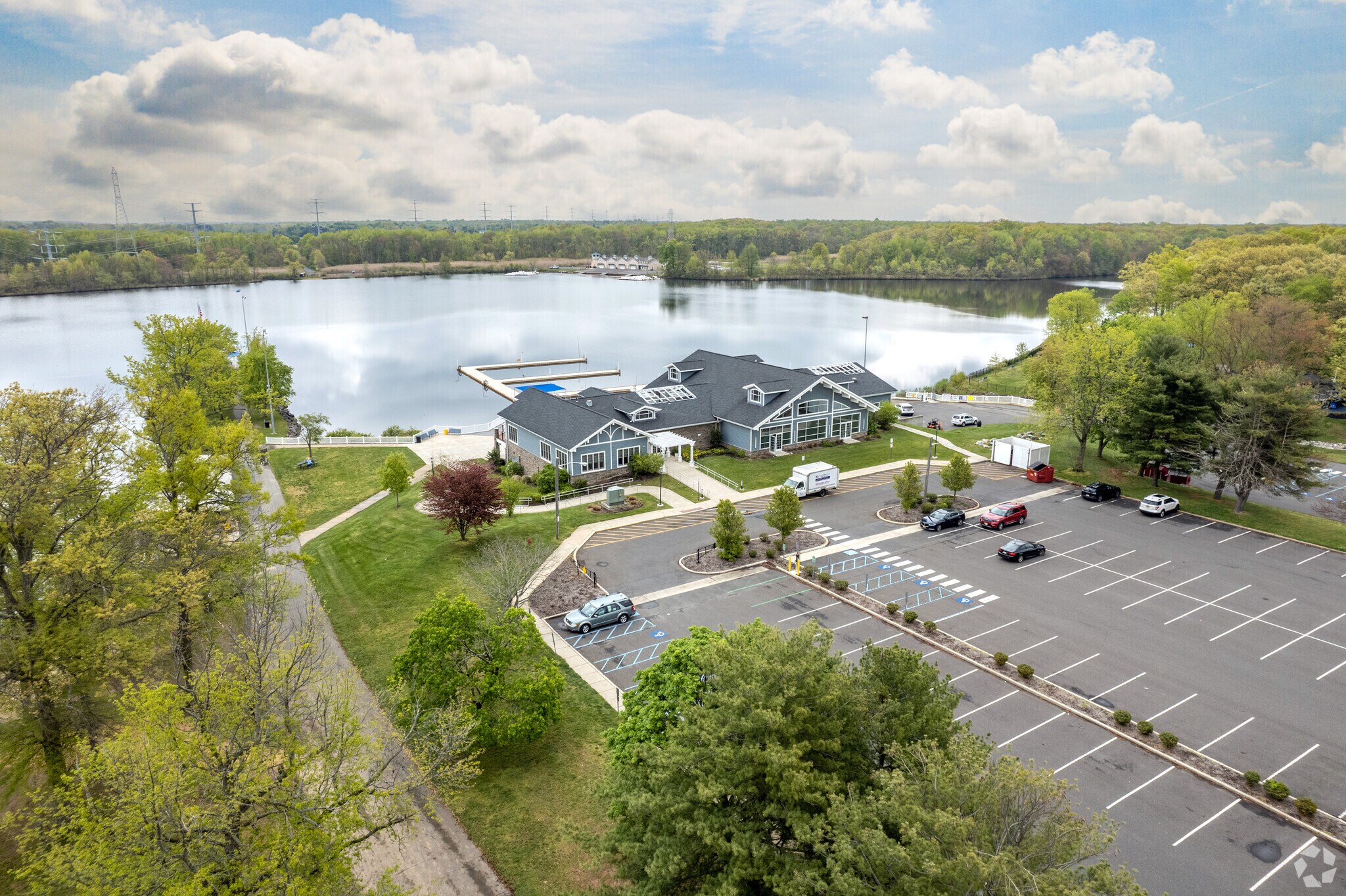 The Boathouse at Mercer County Lake in Mercer County Park in the University Heights neighborhood.