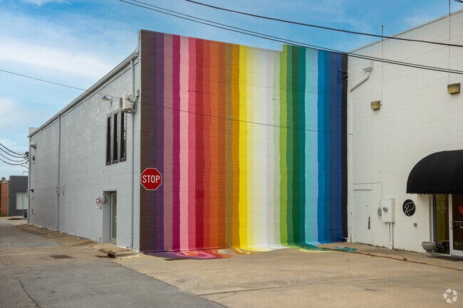 The famous Rainbow Mural in Downtown Roanoke Rapids.