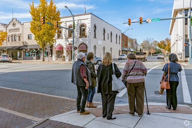 Friends enjoy outtings together in the quaint Salisbury Main Street for shopping and dining.