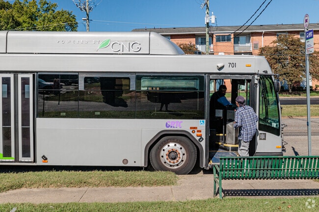 Residents in Pocoshock take advantage of the GRTC bus system to make their commutes easy.