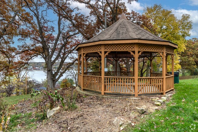 Enjoying a picnic at the Scout Park in LeClaire.