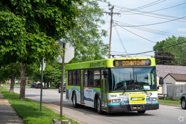 There are multiple bus stops throughout Logan Northside.