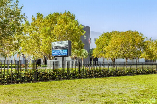 John A. Ferguson Senior High features design and arts academies for local students.