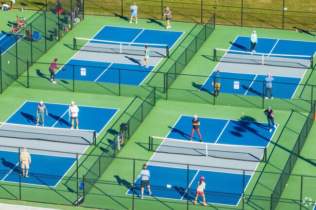 Pickleball at the Broad Rock Sports Complex draws residents of Walmsley.