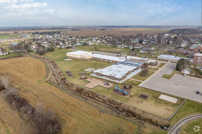 An aerial view of Waldron Elementary/Middle School.