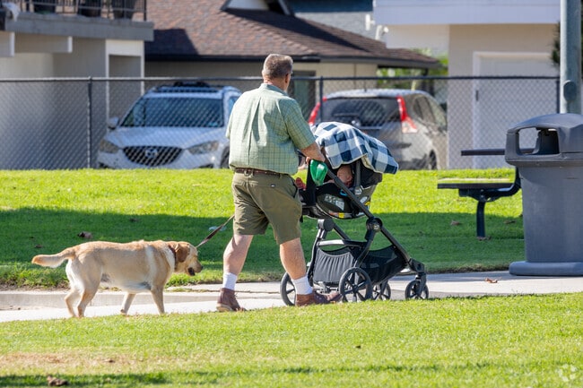 Many properties in the area accommodate pet owners, with nearby Helme Park for pet and family activities.