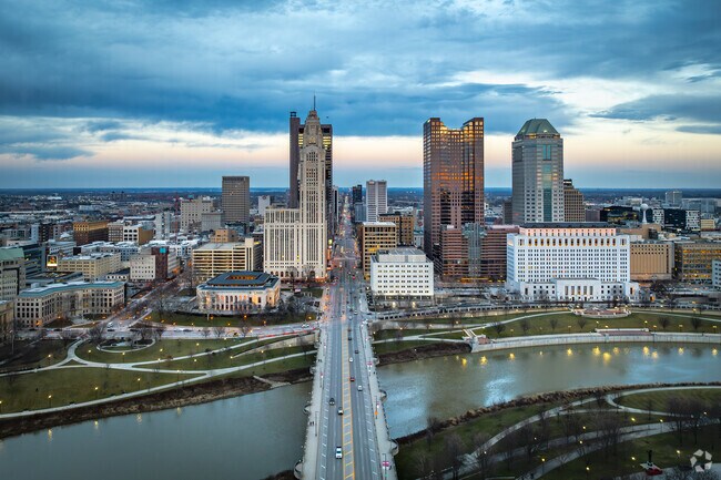 The Indian Hills neighborhood is located 13 miles north of Downtown Columbus.