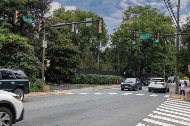 Barracks Road and Rugby Road run through the middle of the Barracks Rugby Neighborhood.