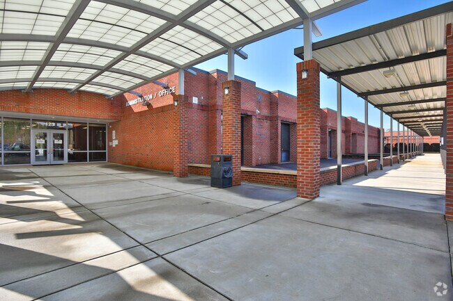 Arched Walkway at the Entrance to Liberty Middle School in Liberty SC