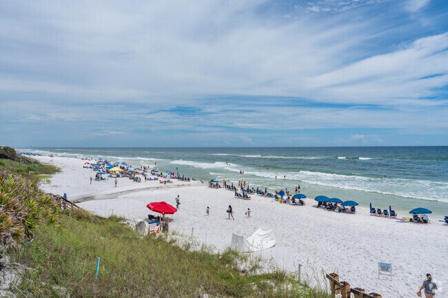 The white sand beaches of Seacrest attract people from all over the world.