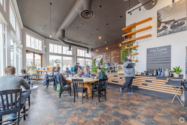 Zoka Coffee Roasters and Tea in Downtown Kirkland is a popular spot to grab coffee.