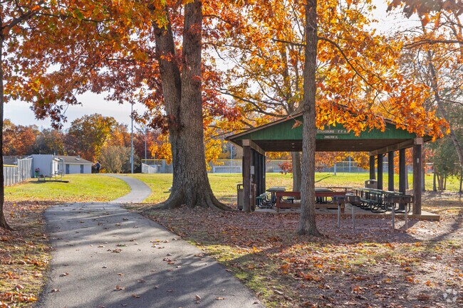Park amenities near Maurertown include sports courts and trails.