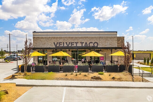 Velvet Taco near Paloma Creek serves creative tacos in a lively atmosphere.