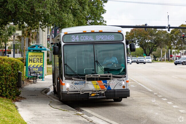 The public bus is an affordable way to commute in the Crestwood neighborhood.