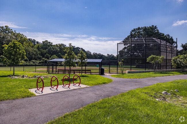 Play your favorite sport against the backdrop of Bluemont's beauty on this baseball court.
