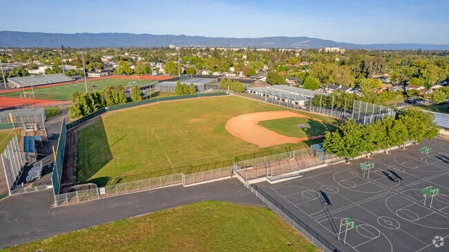 Baseball fields at Abraham Lincoln High School.